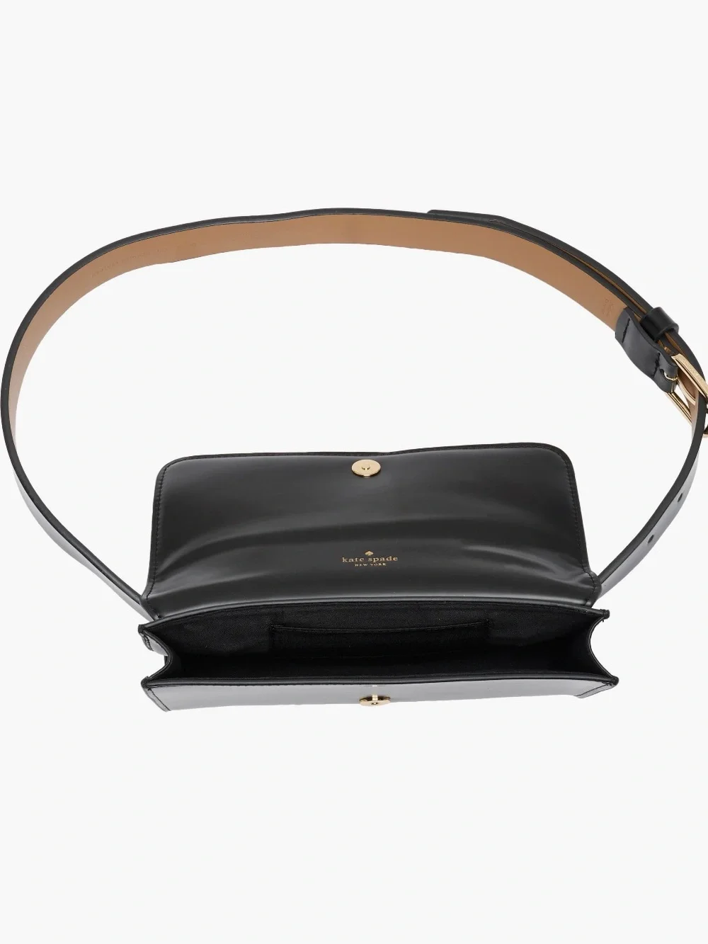Kate Spade Black Leather Bow Belt Bag w/Gold Hardware      Sz L/XL NWT